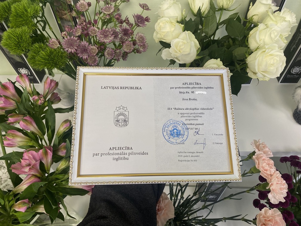 Apliecība Floristikas pamati